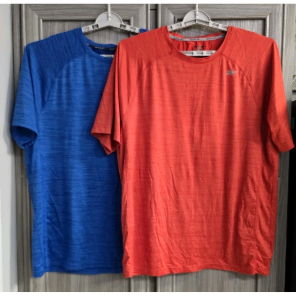 Reebok Mens Performance Workout Shirts XL 2-pack Red/Blue